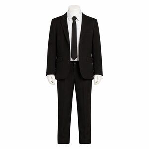 Size 18 Calvin Klein Boys Black Suit Dress Shirt Tie Formal Set